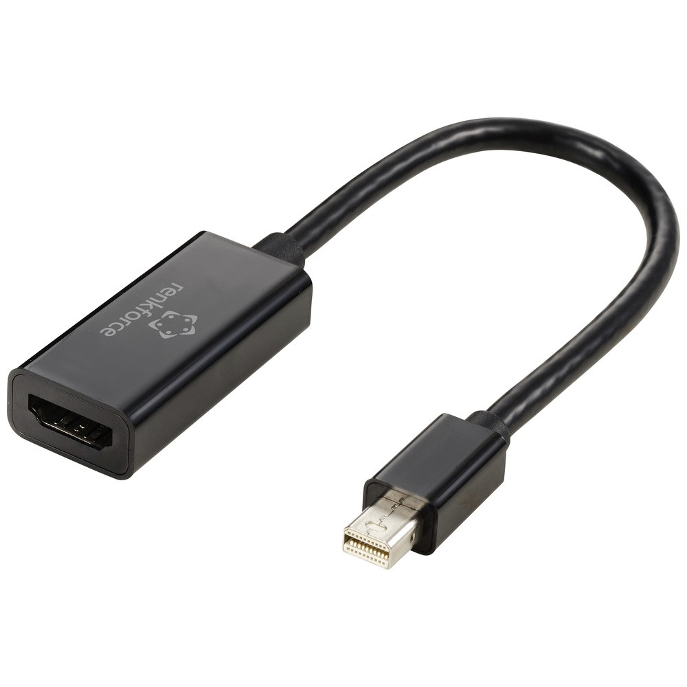 Адаптер Renkforce Mini-DisplayPort для подключения к кабелю HDMI-A Buchse 0,16 м Schwarz RF-59472...
