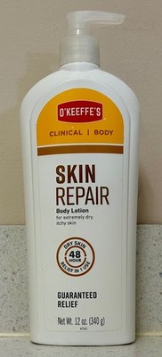 O'Keeffe's Clinical Skin Repair Body Lotion For Dry Skin 12 Oz w/ Pump, NEW