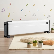 30-Inch Electric Baseboard Heater 1500W 120V With Remote & Tip-Over Protection