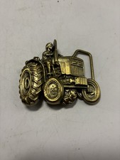Vintage 1978 Farmer Tractor Solid Brass Baron Belt Buckle 43 