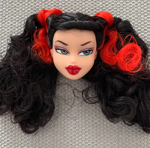 Vintage Bratz Black Hair Picks Jade Kopf Skulptur Actionfigur