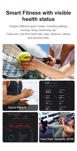 Smart Ring Fitness Tracker Connected Swimming Pool Sport Band Men Jewelry - Picture 20 of 27