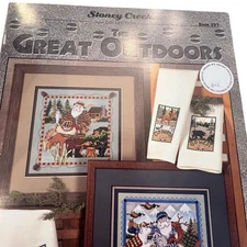 Cross Stitch Leaflet The GREAT OUTDOORS Stoney Creek Animals Lighthouse Deer Fun