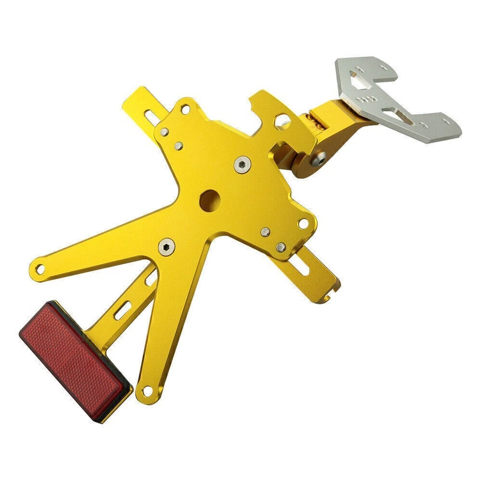 Soporte de placa de número eliminador de guardabarros trasero ordenado para Yamaha YZF R6 2006-12 dorado Foto 4 de 4