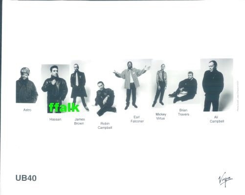 Press Photo & Release: UB40 8x10 B&W 1997