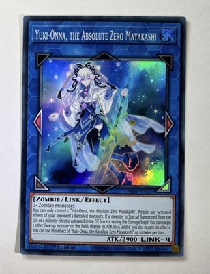 Yuki-Onna, the Absolute Zero Mayakashi RA05-EN057 Super Rare 1st YuGiOh Card NM