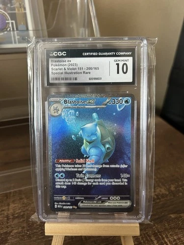 Pokemon Blastoise EX 200/165 S&V 151 Special illustration Rare CGC 10