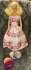 Hankie Couture Floral Dress Removable Clothes Fashion Doll Barbie Vintage