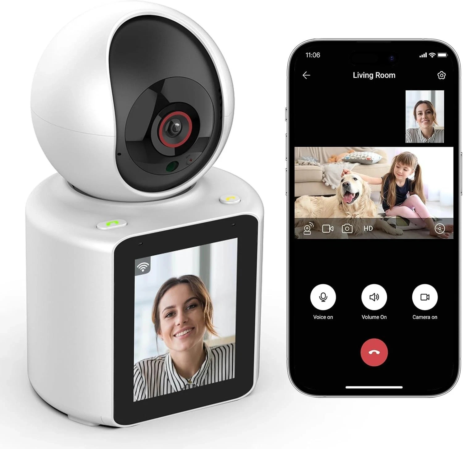 Monitor Videochiamata Wi-Fi Telecamera Display per Famiglie a Distanza