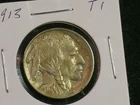 1913-P Type 1 Sharp Buffalo Nickel    AU   COMBINE SHIPPING           A7-2