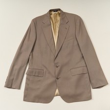 Polo University Club Men's Brown Wool Blazer Sport Coat Suit Jacket 44L Vintage