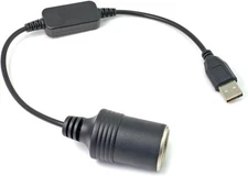 USB to 12V DC Adapter - A Male Car Cigarette Lighter Socket... 