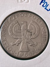 Rare 1965 Poland 10 Zlotych Proba Proof Warsaw 700th Anniversary (KM Pr133) Coin