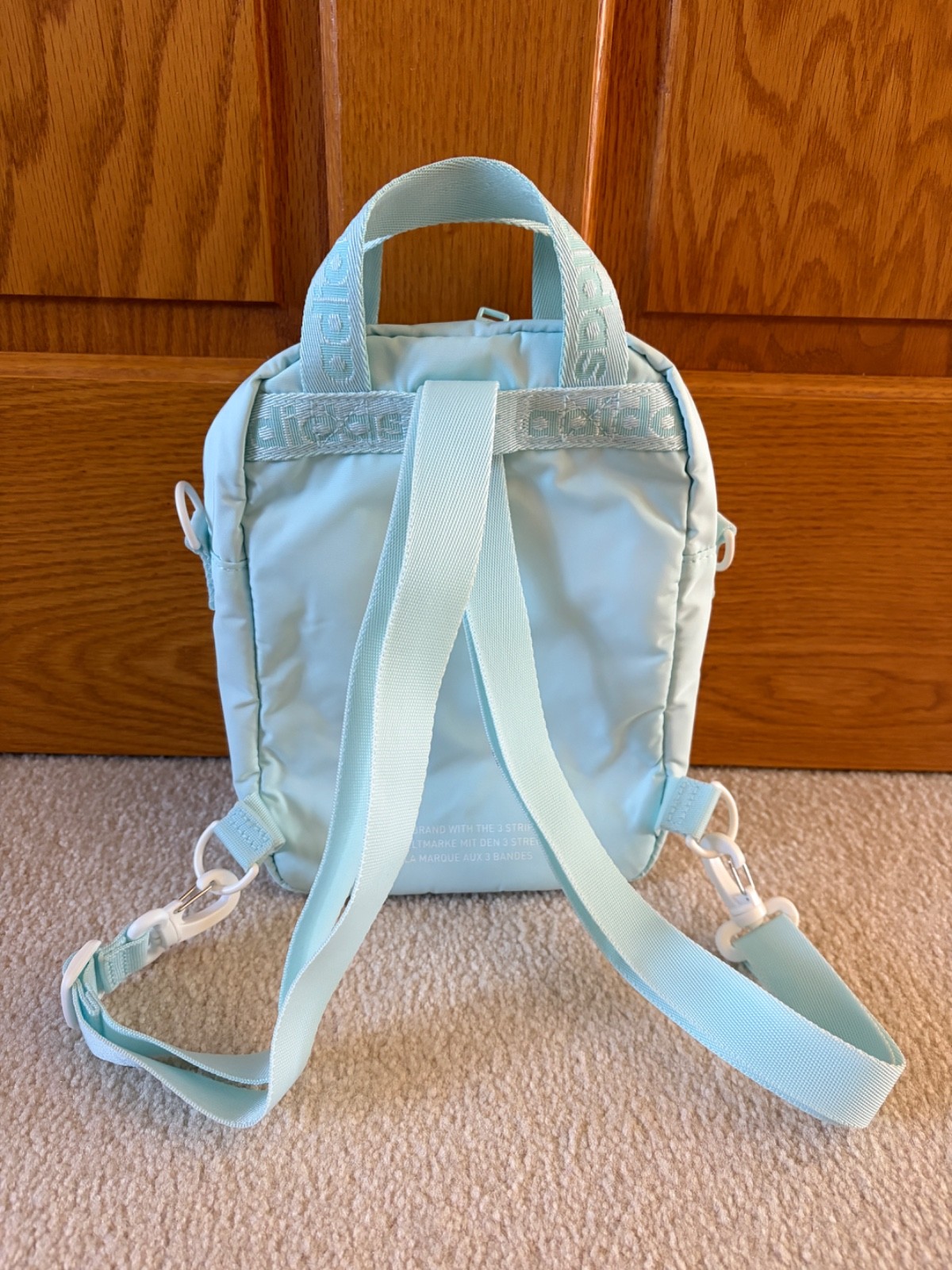 Adidas Convertible Mini Micro Backpack Purse in L… - image 9