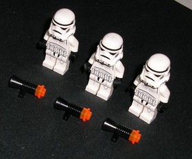 Lego Star Wars IMPERIAL STORMTROOPER Painted Legs & Hips Lot of 3 Minifigs 7264