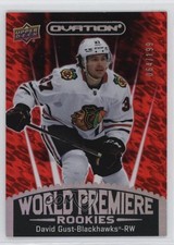 2023-24 Upper Deck Ovation World Premiere Red 64/199 David Gust #WP-45 w1s