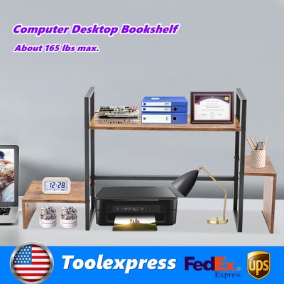 Countertop Computer Rack Desk Storage Organizer Desktop Bookshelf  Display Shelf