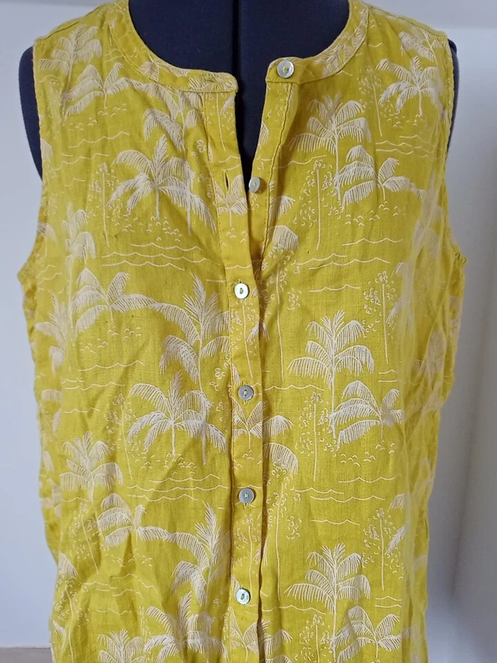 Ladies Linen Sleeveless Shirt New With tags. Size 14 - Image 2 of 4
