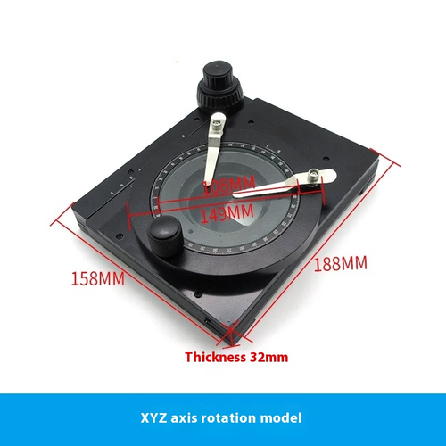 Precision Microscope Working Stage XY Axis Rotatable Rotating Stand Moving Table - Picture 2 of 13