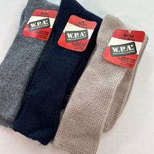 VTG Mens Dress Socks 10-13 Lot 3 Pack Pair Acrylic Blend 80s 90s USA Made Pairs