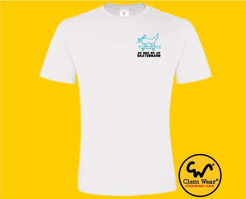 T-shirt AN DOG ON AN SKATEBOARD Rik Mayall fondo divertente commercio equo e solidale - Foto 3 di 26
