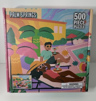 Palm Springs Puzzle 500 Pieces De Bored Puzzle, Factory Sealed