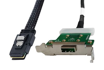 Mini SAS Cable SFF-8087 to SFF-8088 Straight to Straight High-Speed Data Tran...