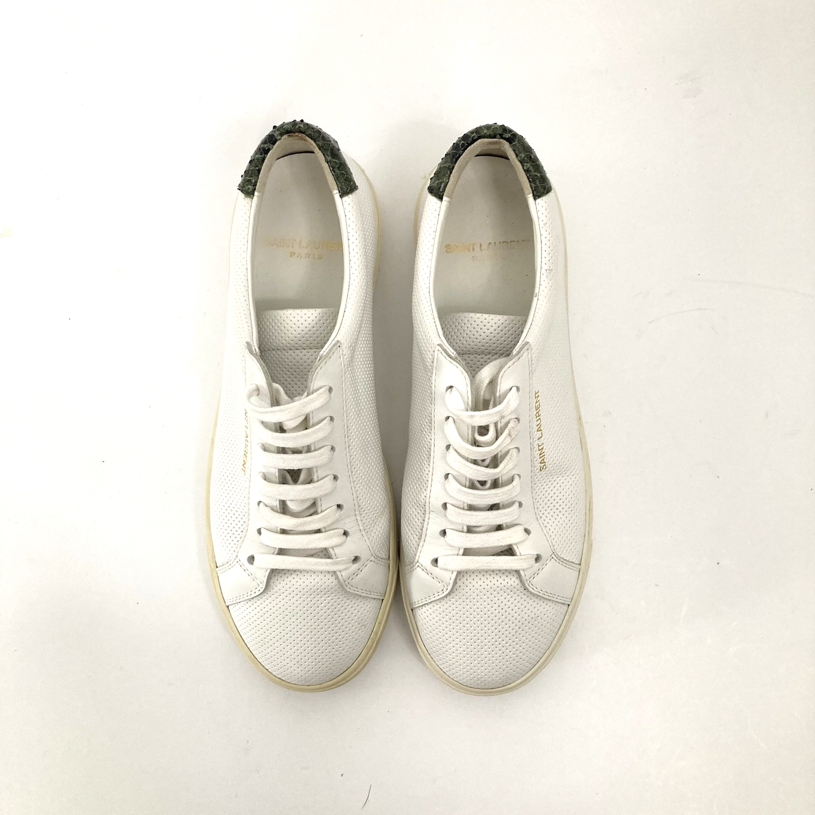 Saint Laurent Andy Sneakers scarpe da donna classiche basse testurizzate taglia 7 o 37