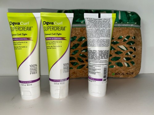 3 x Deva Curl SuperCream Coconut Curl Styler - 1.5oz Travel Size & Matrix Bag - Picture 3 of 3