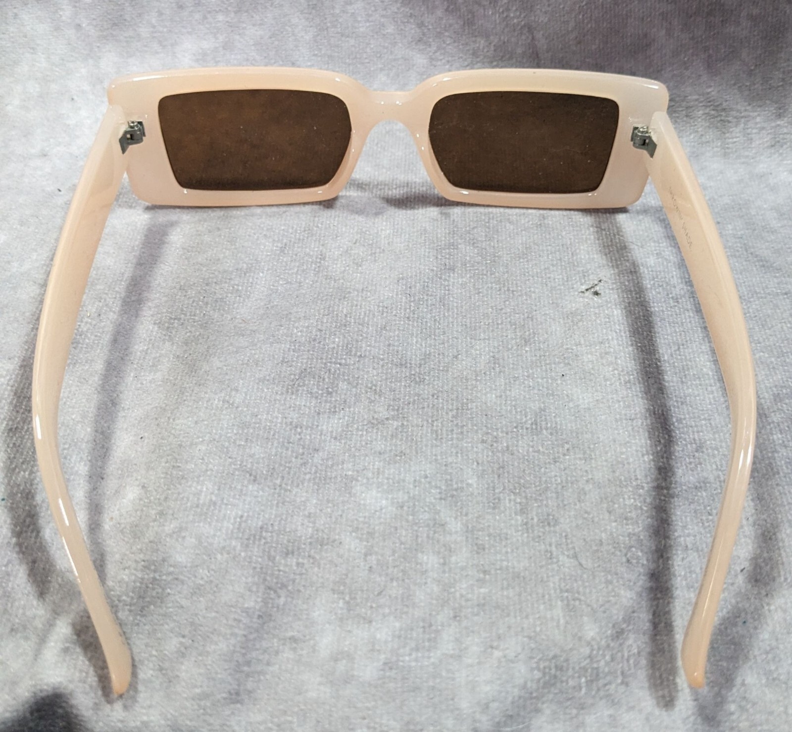 Throwin' Shade Beige Retro Rectangular Sunglasses - image 6