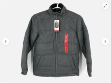 Weatherproof Vintage Mens Jacket Puffer Quilted Faux Fur Lined   Medium  Gray