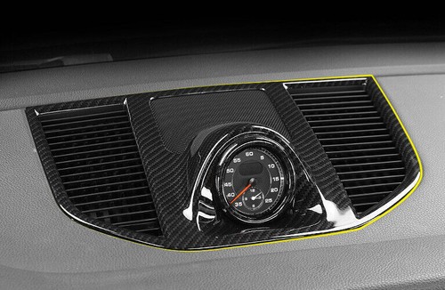 ABS Carbon Fiber Cover Trim 2015-21 Dashboard Air Outlet Vent For Porsche Macan - Picture 2 of 9