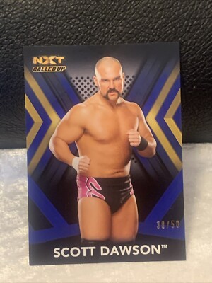 2017 TOPPS WWE NXT CALLED UP SCOTT DAWSON #48 BLUE PARALLEL SP#/50 NXT
