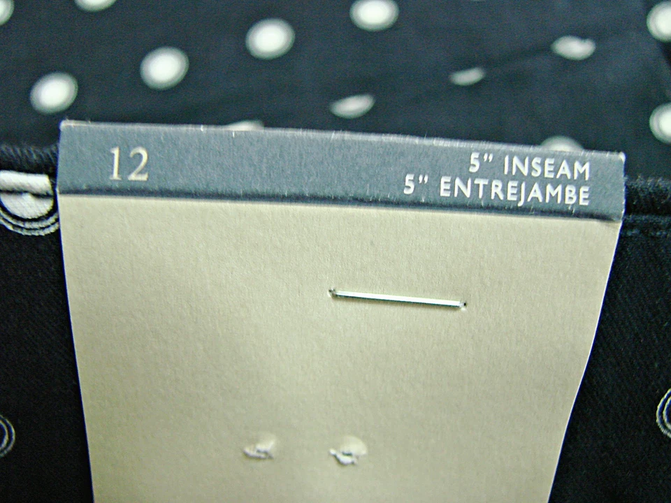 NUEVO Tommy Hilfiger Mujer Talla 12 Pantalones Cortos Masters Azul Marino Frente Plano Lunares Foto 4 de 4