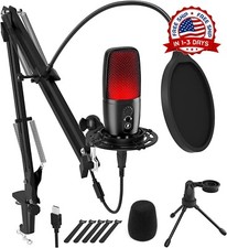 Micr fono USB Para Juegos Para PC, Micr fono De Condensador Con Brazo Articulado