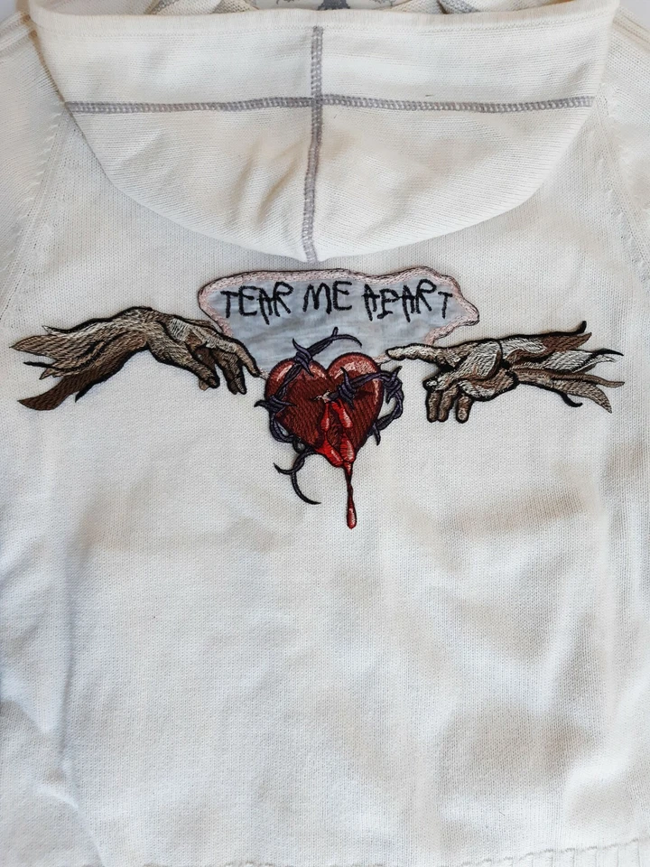 Parche bordado hecho a mano Miguel Ángel corazón de espinas corona de Cristo Foto 4 de 4