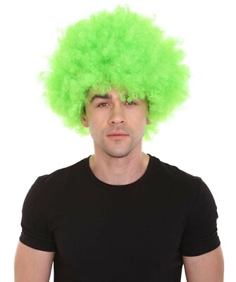 Super Afro Wig | Green Jumbo Cosplay Halloween Wig  HM-103A
