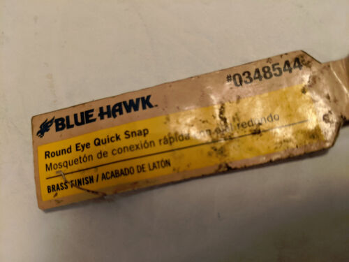 BLUE HAWK Round Eye Quick Snap #0348544 Brass Finish NOS - Picture 3 of 3