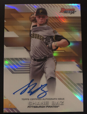 2017 Bowmans Best 1st Year SHANE BAZ Refractor On Card Auto Pirates Rays B17-SB