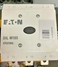 Eaton DIL M185 XTCE185L Contactor, 24-48V Coil, 3 Phase, 125 HP, Used