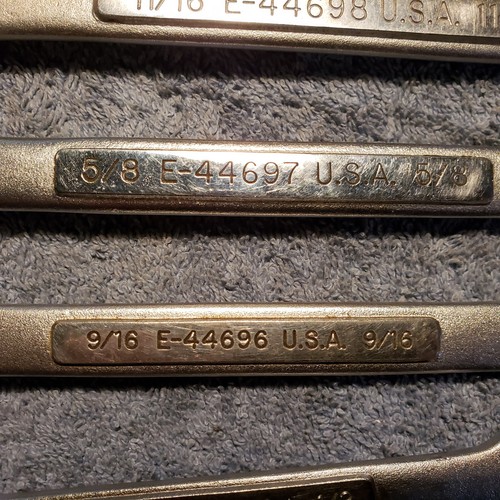 VINTAGE SET OF 7 Craftsman "E" series combination wrenches 12 pt. USA - 第 13/20 張圖片