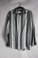 PURITAN Mens Shirt Sz M 151/2  34-35 Striped Front Pocket Button Down Long Sleev