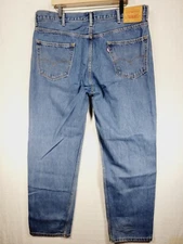 Levis 550 Jeans Mens 40x32 Blue Relaxed Fit Straight Medium Wash Denim Grunge 