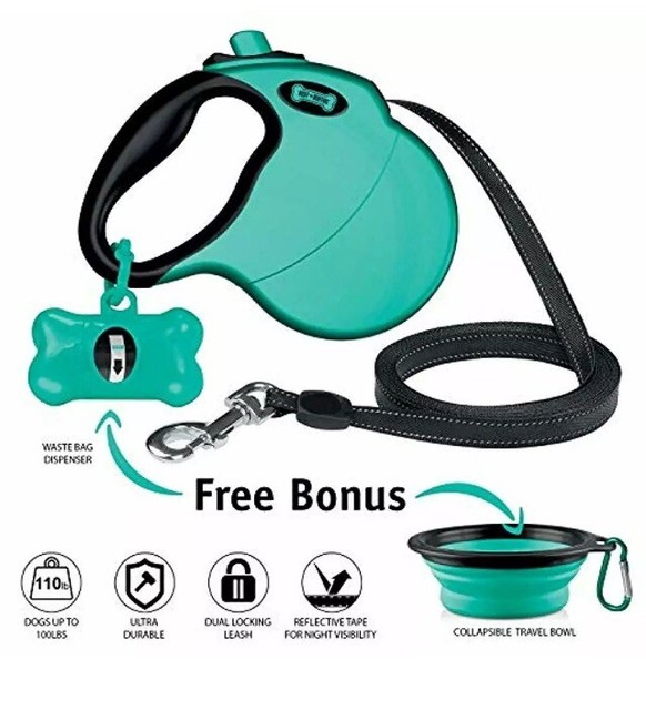 kong retractable leash with waste bag