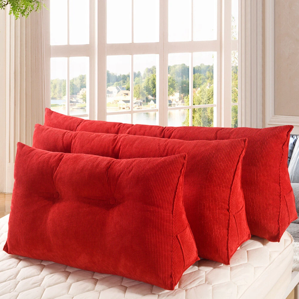 Triangular Wedge Pillow Reading Support Bed Bolster Daybed College Dorm Funiture
