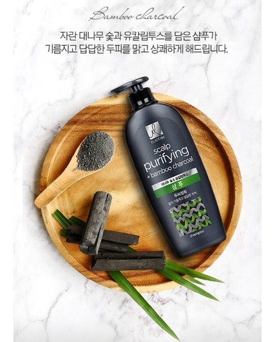 ELASTINE scalp purifying bamboo charcoal Shampoo 680ml(22.99oz) x 3pcs Korea - Picture 6 of 9