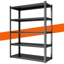 72" Garage Shelving Heavy Duty Storage Shelves Max 1000LBS Garage Shelves 5 Tier