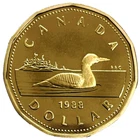 Photo of a 1988 Canada Loonie from an eBay listing that sold on Jul 11, 2026