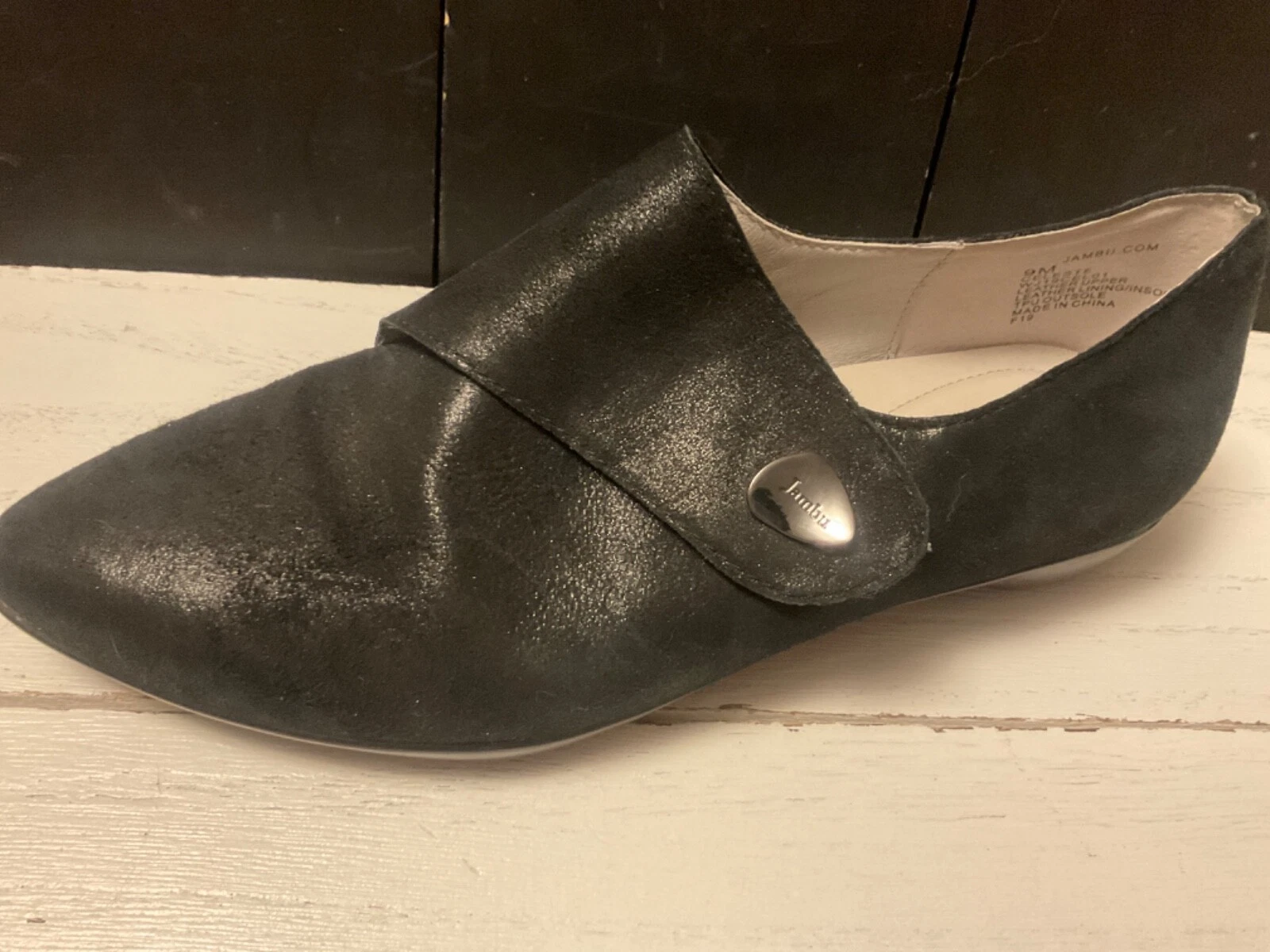Jambu Women's Celeste Monk-Strap Loafer, Shiny Black 9M