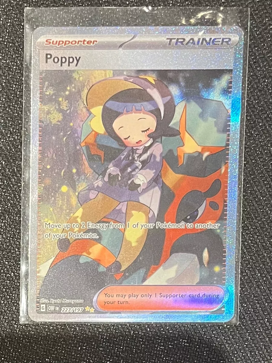 POPPY TRAINER FULL Art Ultra Rare #227/197 2023 Obsidian Flames